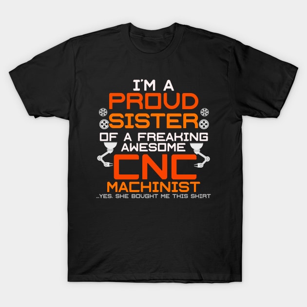 CNC Machinist Funny T-Shirt Hard Work Machine Operator T-Shirt by lateefo